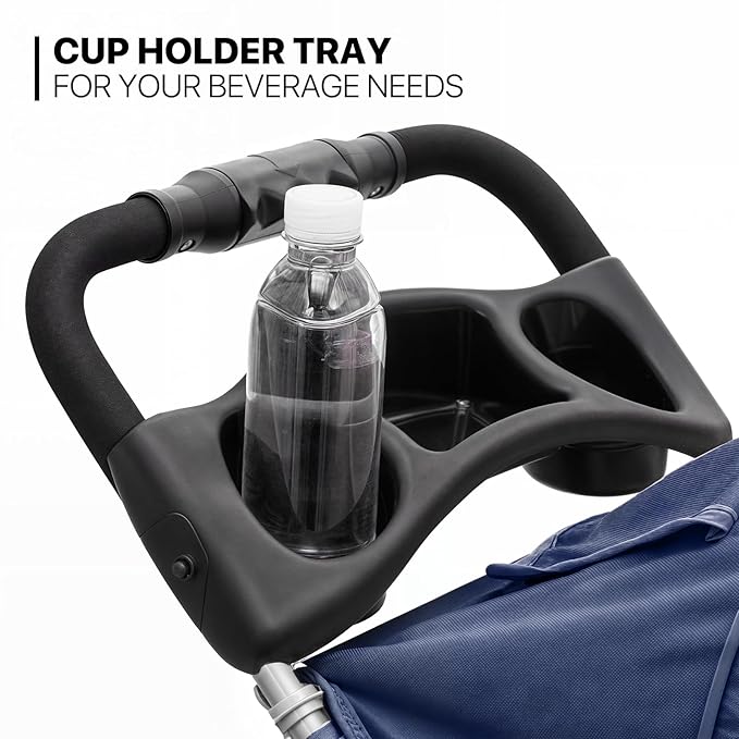 MoNiBloom 3 Wheels Pet Stroller, Foldable Dog Cat Cage Jogger Stroller with Weather Cover for All-Season, Storage Basket and Cup Holder, Breathable and Visible Mesh for Small/Medium Pets, Blue