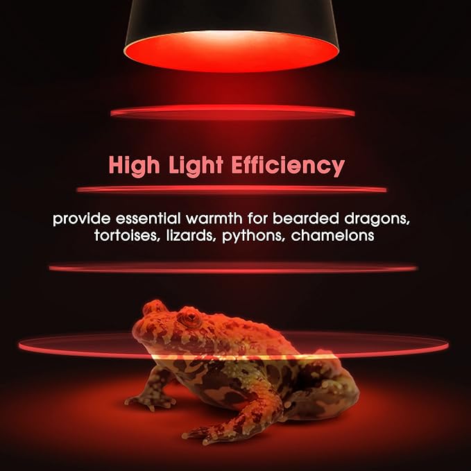 Briignite G9 Infrared Heat Lamp Bulbs for Reptile, Mini Reptile Light, Dimmable Night Red UVA Reptile Heat Lamp, 2 Pin Base Mini Heat Bulbs 50W, Bearded Dragon Turtle Lizard, 6 Pack