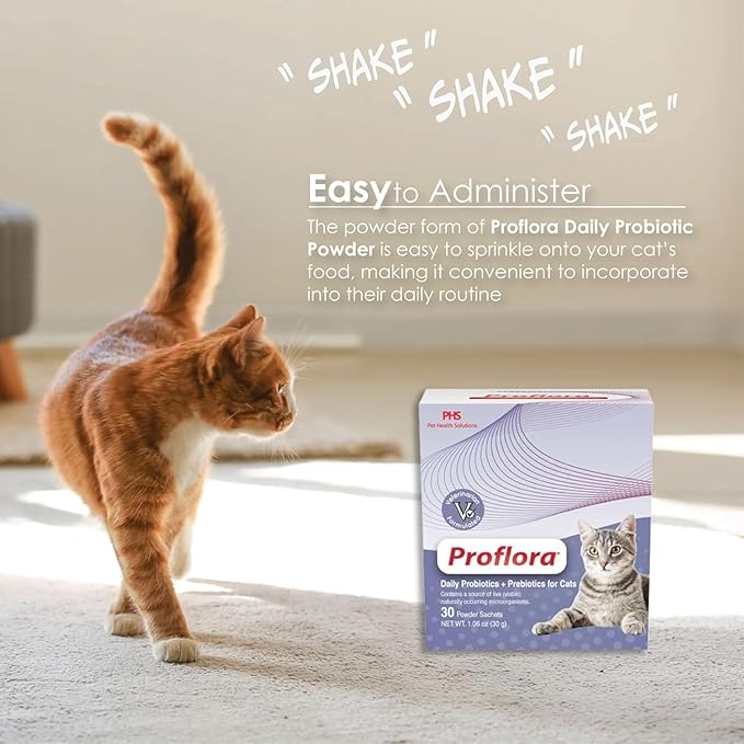 Probiotics for Cats-Complete Gut Health & Immune Support. Easy to Use Digestive Multi-Strain Probiotics. Easier Diet Transitions, Healthier Skin & Coat & Helps Treat Diarrhea. 30 Packets.
