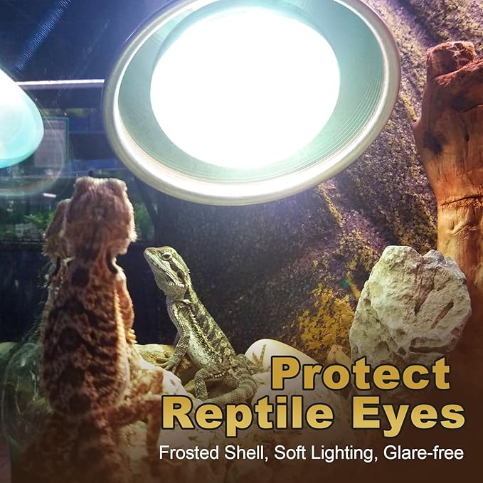 MIXJOY 4Pack Reptile Heat Lamp Bulbs, 100W Heat Lamp Bulbs for Reptiles Basking Bulbs UVA Daylight Basking Light Amphibians Heating Lamp Emitter for Lizard, Tortoise, Bearded Dragon Gecko