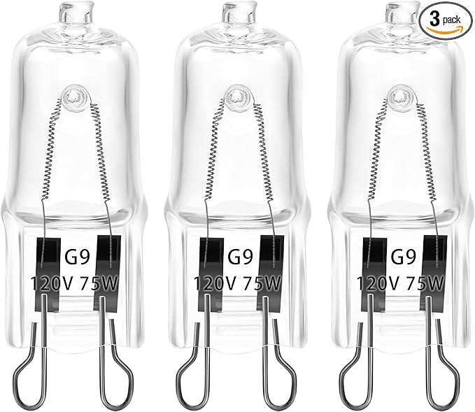 3 Pack UVA UVB Reptile Light Halogen Bulbs Beads Heat Lamp (75 Watt) Clear