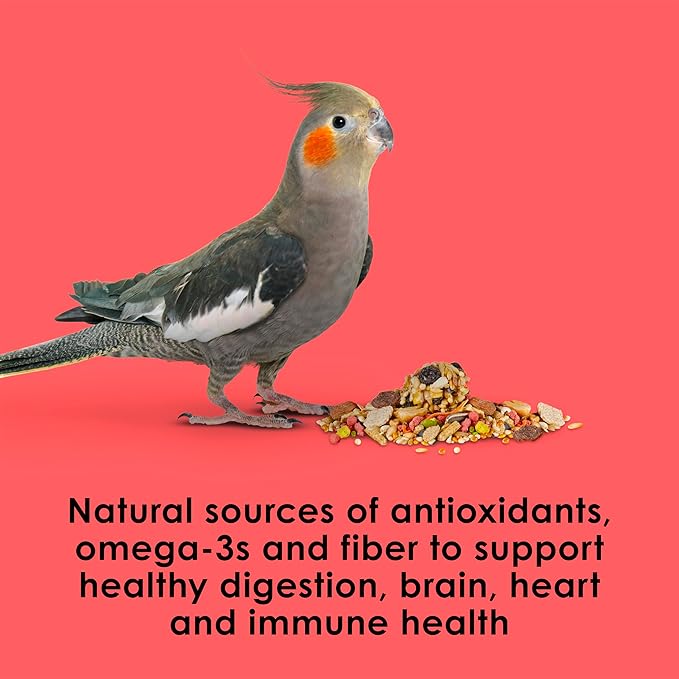 Kaytee Fiesta Cockatiel Food, Nutritious and Fun Blend, Supports Skin, Feather, Digestion, Brain and Heart Health, 4.5 pounds