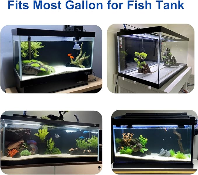 ELEBOX Aquarium Background Blue Black Fish Tank Background Wallpaper Double-Sided Aquarium Backing, Aquarium Decorations for 10 Gallon Aquarium 11.8" x 16.5"
