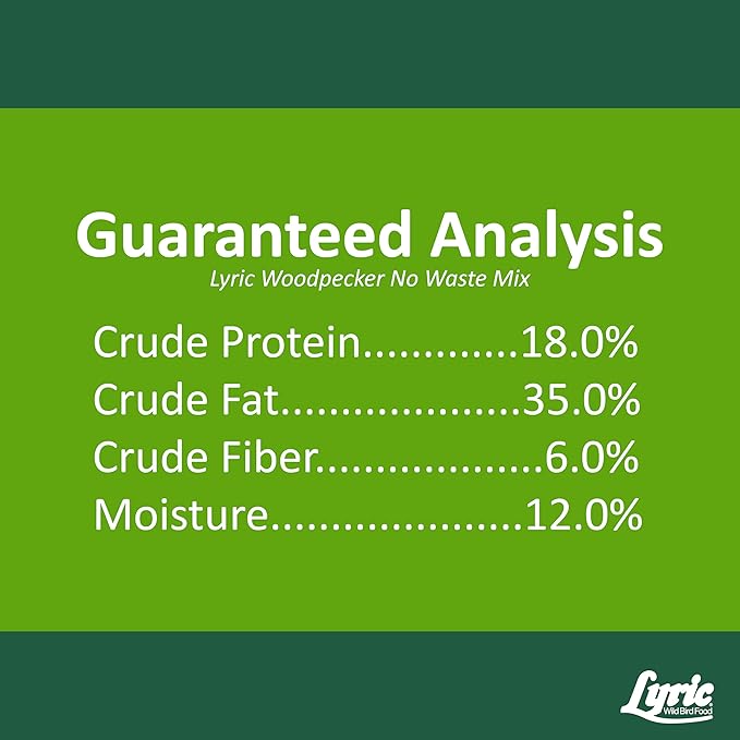 Lyric Woodpecker Wild Bird Seed, No Waste Bird Seed with Nuts, Dried Fruit & Shelled Seeds - 5 lb. Bag