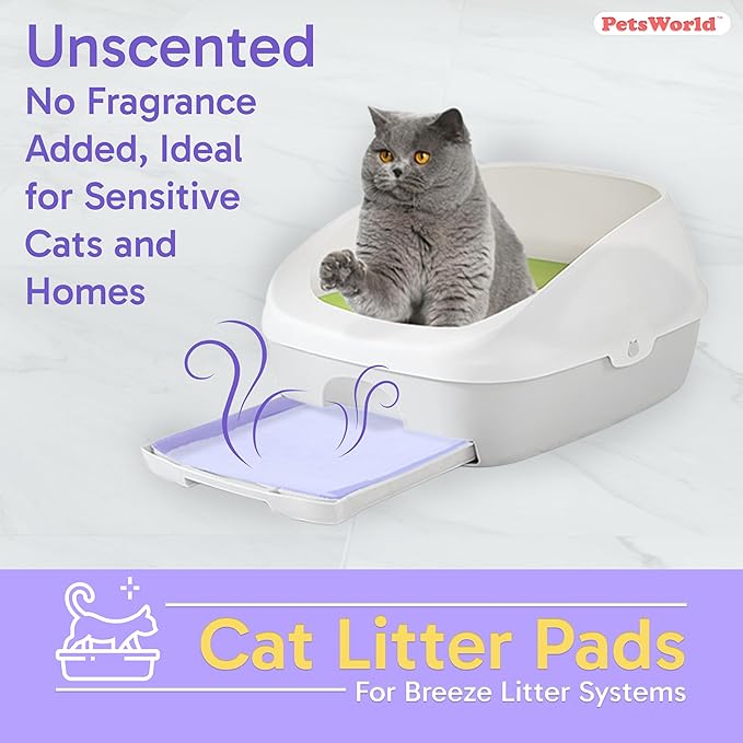 PETSWORLD Cat Pad Refills for Tidy Cats Breeze Litter System (600 Pads)