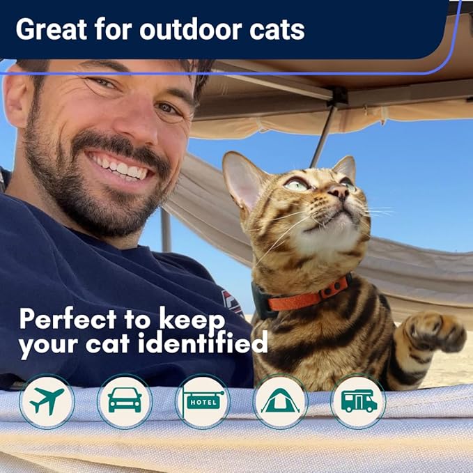 OutdoorBengal Durable Cat Collar Breakaway with Soft Padding for Medium to Large Cats - Thin Heavy Duty Tactical Fabric, Comfortable, Quick Release Breakaway Cat Collars, No Bell Collar (Blue, Adult)