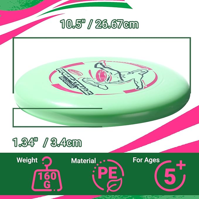 Wham-O Frisbee Freestyle Flying Disc 160g, 10.5 Inch Durable and Flexible Sport Disc for Outdoor Beach Backyard Family Fun