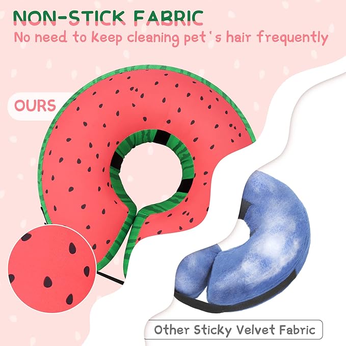 Supet Inflatable Dog Cone Collar Alternative After Surgery, Doggie Neck Donut Collar Recovery ECollar for Post Surgery, Soft Dog Cone for Small Medium Puppies Cats