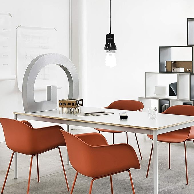 REPTI ZOO 8.5 inch Reptile Light Fixture 200W 2 in 1 E26 Base with Removable Ceramic Socket with On Off Toggle Switch in Black,Aquarium Dome Reptile UVB Light Socket Fixture (Without Bulbs)