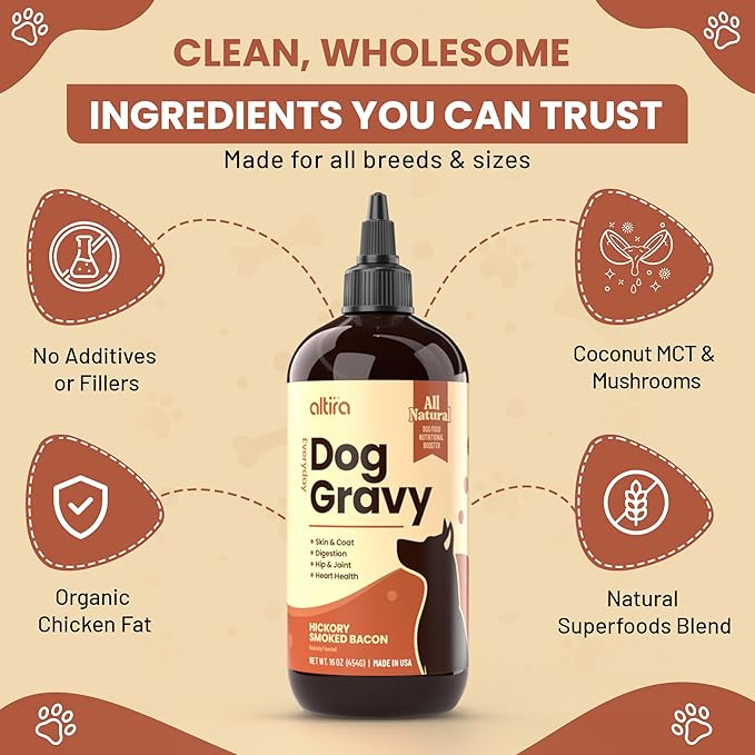 Everyday Dog Gravy – Premium Wet Dog Food Gravy Toppers for Dry Food – Tasty & Nutritious Dogs Gravy with Essential Vitamins and Supplements – Hip and Joint Supplement