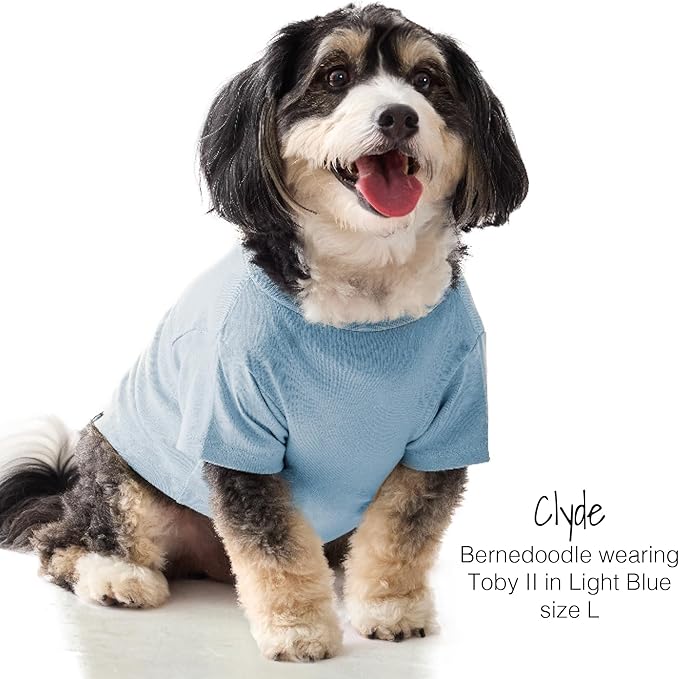 Toby II - The Perfect Tee, 3 Pack Short Sleeve Pet T-Shirt 100% Organic Cotton Tees Clothes for Small, Medium, Large Dogs, Navy Camo, XX-Small