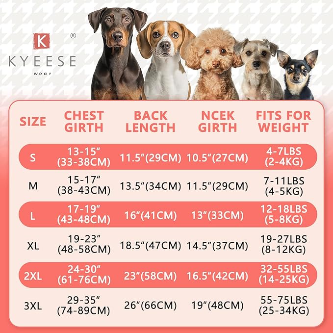 KYEESE 3Pack Dog Sweater Pullover Dog Sweaters for Small Dogs Girl Cat Sweaters with Sleeves Soft Pet Coat Comfy Pet Fleece Sweater Lightweight Dogs Sweatshirt Stretchy Cat Clothes for Cold Weather