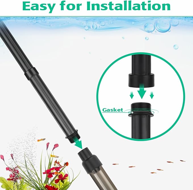 6ft Siphon Aquarium Vacuum Cleaner, Fish Tank Syphon for Water Changer,Gravel Cleaner,Removing Debris and Waste