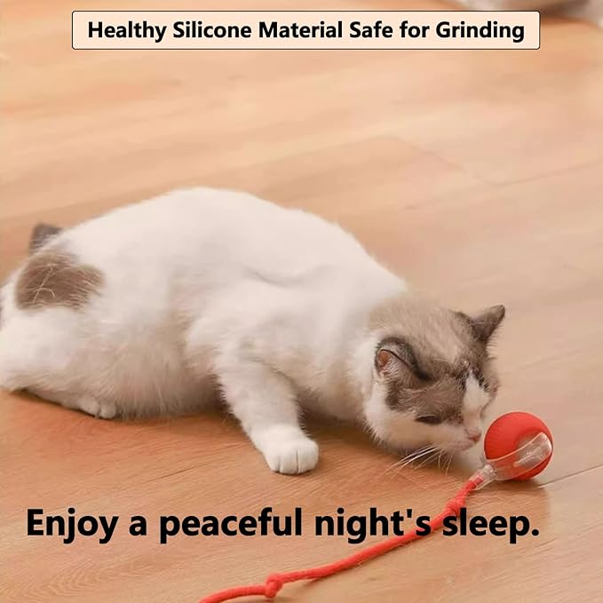 Nestoly Cat Toy, Indoor Automatic Moving Interactive Cat Toy Ball, Smart Cat Wheels for Indoor Cats, Chirping Motion Activate Cat Toys Best for Bored Solve Your Cat's Boredom in Seconds