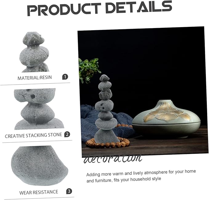 Zen Micro Landscape Rockery Ornament Decorative Bonsai Landscaping Stone for Aquarium Garden and Outdoor Vivid Scenery Simulation Rockery Statue