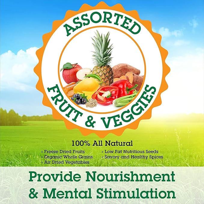 Parrot Food - Parakeet & Cockatiel Food - Cooks in 3-15 min with Natural & Organic Grains, Legumes, Non-GMO Fruits & Health-Oriented Spices