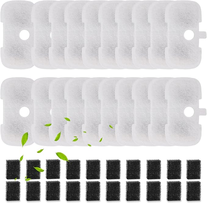 SORON 20 Packs Filter Replacement Compatible with PETLIBRO Cat Water Fountain PLWF005/PLWF105/PLWF115, Upgrade Replacement Filters Fit Pet libro Pet Water Fountain, Easy to Install