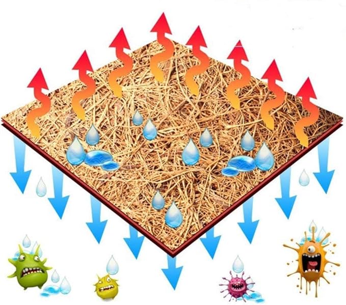 Hamiledyi Reptile Carpet Natural Coconut Fiber Tortoise Carpet Mat for Pet Terrarium Liner Reptile Supplies for Lizard Snake Chameleon Turtle Bedding Bunny Rabbit Mat (2 x Sheets)