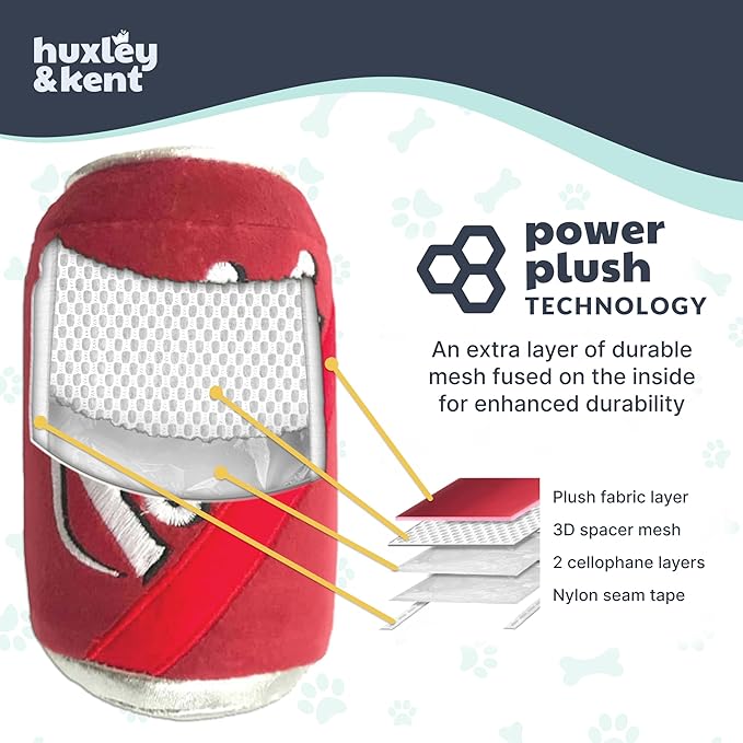 Huxley & Kent Funny Dog Toy w/Squeaker – Power Plush Squeaky Dog Toys for Small, Medium & Large Dogs – Soft Stuffed Animal for Indoor Play & Fetch - Sneez-It, Large