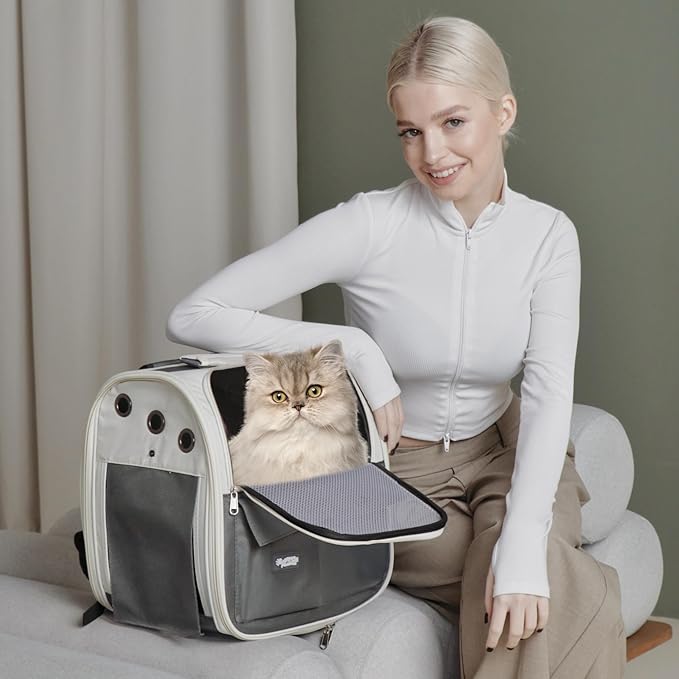 CMP – Cat Backpack Carrier – Airline Approved Dog Carrier for Small Dogs, Cats & Pets – Ventilated Backpack Pet Carrier for Travel, Hiking, Vet Trips – Soft Sided Puppy Carrier Bag with Padded Straps