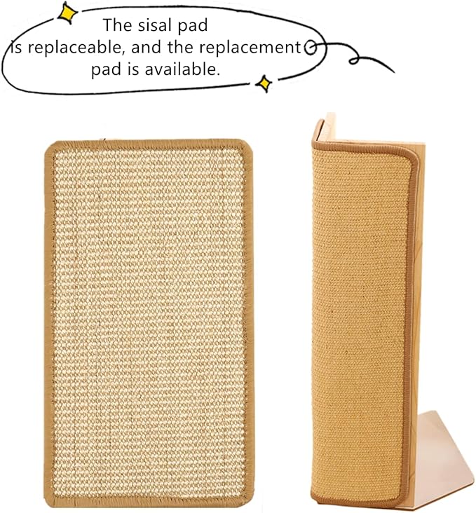 SHENGOCASE 2-Pack 24.5" Tall Sofa Couch Corner Cat Sisal Scratcher, Scratching Post,Scratch Post, Couch Protector, Replaceable Scratch Pad Mat