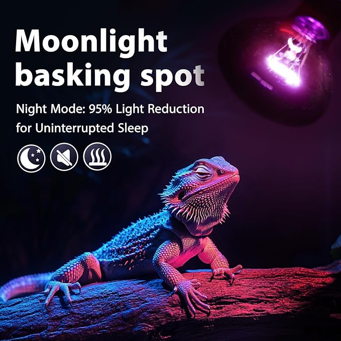 Reptile Heat Lamp, heat lamp bulbs , basking bulb 100w 4 Pack, basking light for bearded dragon, UVA UVB reptile light bulb for Bearded Dragon, Turtles, Tortoise, Lizard, Snake, Chameleon, Chicken