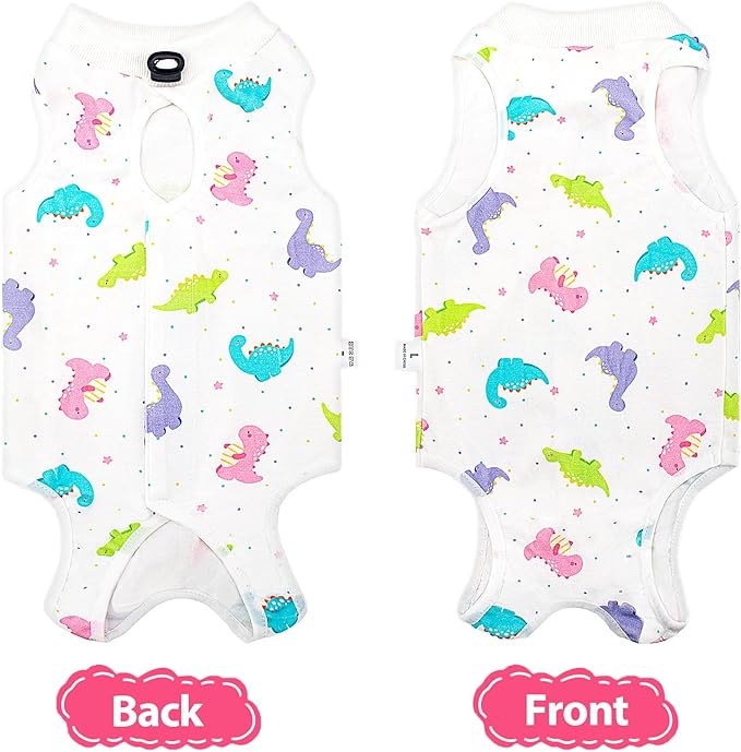 Coppthinktu 2 PCS Cat Recovery Suit Female Cat Onesie for Cats After Surgery Spay Abdominal Wounds, Kitten Recovery Suit Female Breathable E-Collar Alternative Kitten Onesie Anti Licking Large