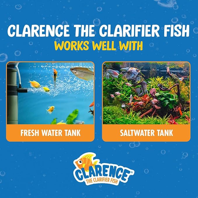 Aquarium Water Clarifier | Clear Cloudy Fish Tank Water Treatment, Safe for Freshwater & Saltwater Fish and Plants - Purple, 1 Pack