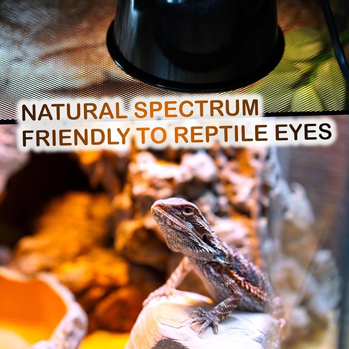 100W 2-Pack Reptile Basking Heat Bulb - UVA Daylight Heat Lamp for Bearded Dragons, Turtles, Snakes, Lizards & Amphibians - Provides Infrared Heat Output & Sunlight Simulation Heating Light