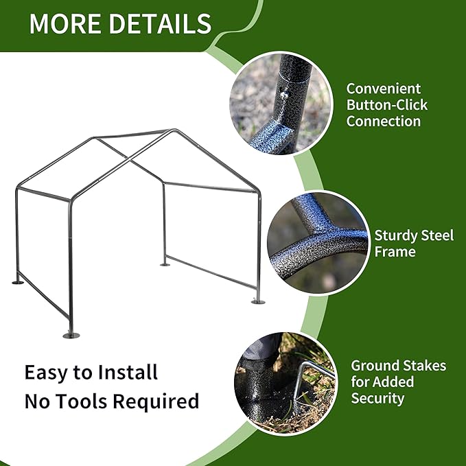 Summertrail Extra Large Dog House Outside, Dog Tent Outdoor, Big Dog Shade Shelter Doghouse Canopy with Three-Sided Mesh Windows, Sun Rain Cover for Pet Cat Livestock 4'x 4'x 3.3' Khaki