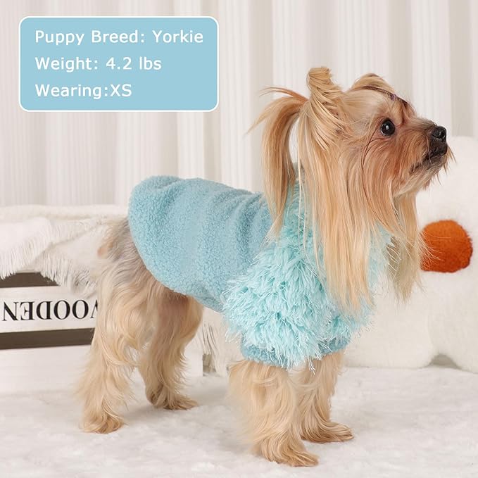 Dog Classic Sweater Chihuahua Sweatshirt Dog Clothes for Small Dogs Girl Boy Soft Fleece Coat for Small Dogs Cat Clothes Soft Puppy Cat Clothing