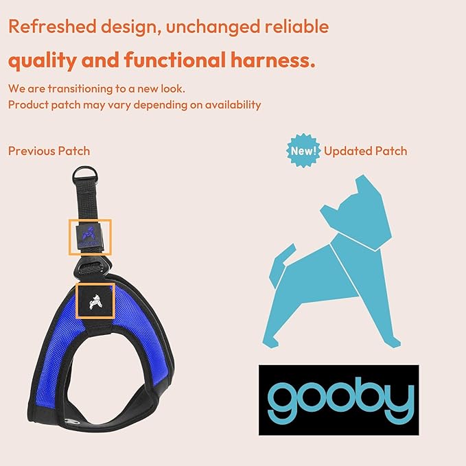 Gooby Escape Free Easy Fit Harness - Red, Large - No Pull Step-in Patented Small Dog Harness with Quick Release Buckle - Perfect On The Go No Pull Harness for Small Dogs or Medium Dog Harness