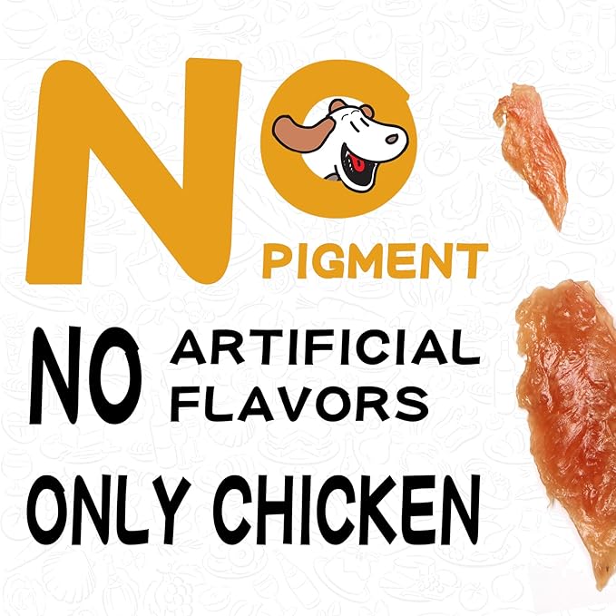 Chicken Jerky Dog Treats, Human Grade Chicken Tender, All Natural High Protein Jerky for Dog, Rawhide-Free, No Artificial Flavors, 12.5 oz