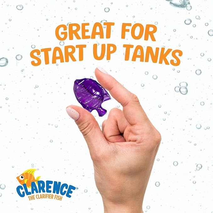 Aquarium Water Clarifier | Clear Cloudy Fish Tank Water Treatment, Safe for Freshwater & Saltwater Fish and Plants - Purple, 6 Pack