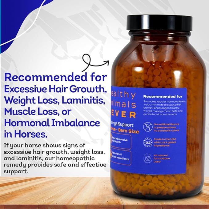 HA4E - Horse Digestive Support for Cushingโs Disease - Preventative Care - Highly Effective, Natural Homeopathic Supplement - Tablets, Barn Size (Extra Large)