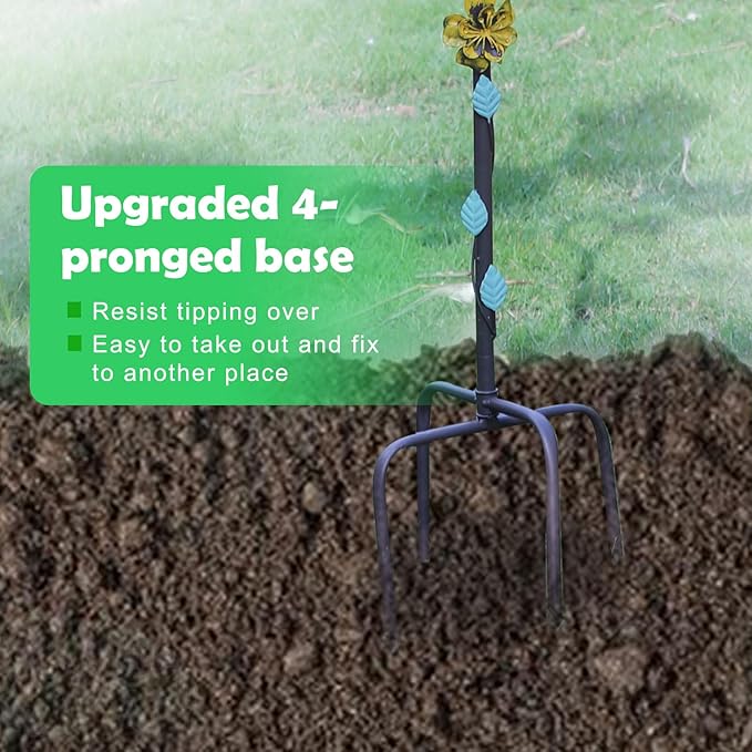 58" H Metal Bird Baths and Bird Houses for Outside with Pole,Birdhouses for Outdoors with Birdfeeder,3-in-1,Garden Yard Decor