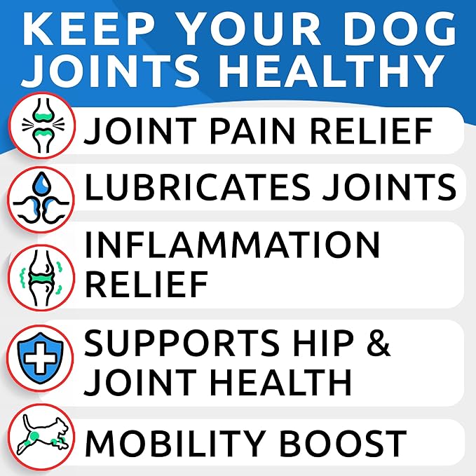 BARK&SPARK Advanced Hemp Chews for Dog Joint Pain Relief - Glucosamine Chondroitin Hemp Treats Hip Joint Health - Joint Supplement Large Breed & Small - Treats Joints Old Senior Dog