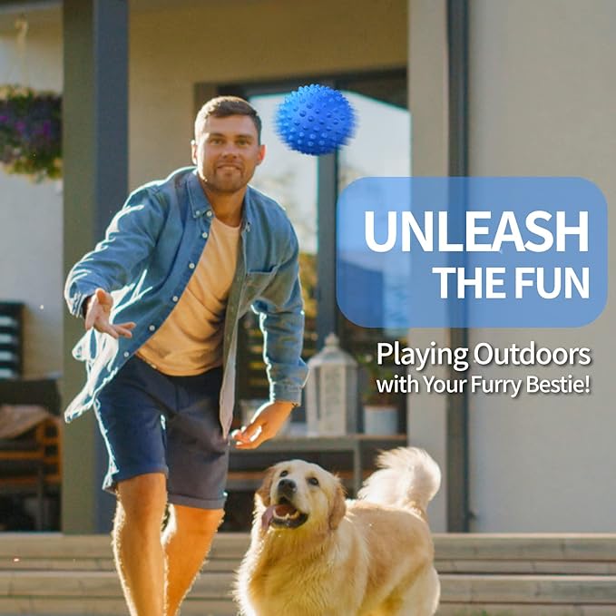 Apasiri Dog Toys for Aggressive Chewers, Dog Balls, Dog Balls for Aggressive Chewers, Squeaky Ball for Dogs, Dog Toys for Aggressive Chewer Large Breed Bacon Flavor 2 Pack