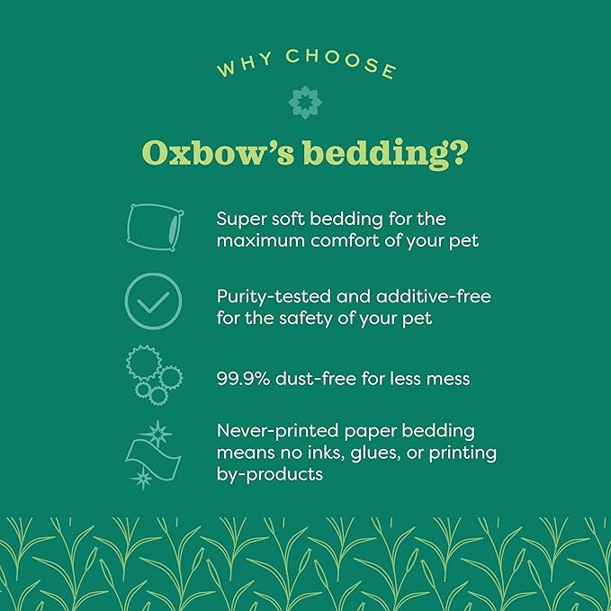 Oxbow Animal Health Pure Comfort Bedding, Rabbit, Hamster, & Guinea Pig Bedding, Bunny Supplies for Litter Box, Pet Safe, 99.9% Dust Free, Bunny Litter Box, Natural, 28 Liter Bag