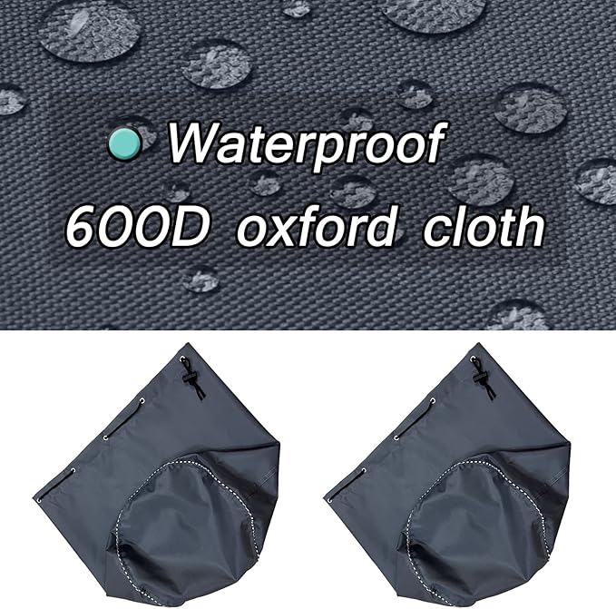 Waterproof Trimmer Cover and Engine Waterproof Cover are Suitable for Trimming Machine, Lawn Mower, Electric Saw, Hedge and Rod Saw. 600D Heavy Oxford Cloth 12D x 15.6h inch(3pack) (grey-600D(3pack))