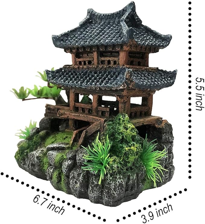 SLOCME Aquarium Classical Resin Castle Decorations - Fish Tank Realistic Details, Traditional Castle Aquarium Accessories