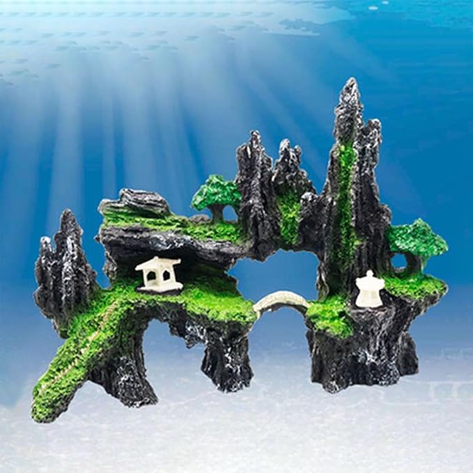 Eco-Friendly Resin Aquarium Rock Decor – Realistic Fish Tank Landscape, Low-Maintenance, Safe for Betta & Shrimp Tanks