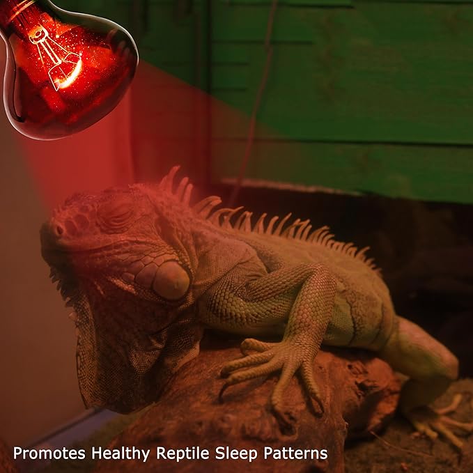 75W Infrared Basking Spot Light Bulbs for Reptiles&Amphibians,Suitable for Bearded Dragons, Snakes, Turtles&Lizards, Red Heat Lamp Bulbs Ideal for Pet Brooders,Reptile Terrarium&Turtle Tank