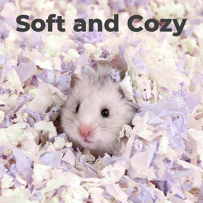 mini&moe Guinea Pigs Bedding Hamster Bedding: Moisture Absorbent and Dust-Free Natural Paper Small Pet Bedding - for Guinea Pigs, Hamsters, and Rabbits, 12 Liters