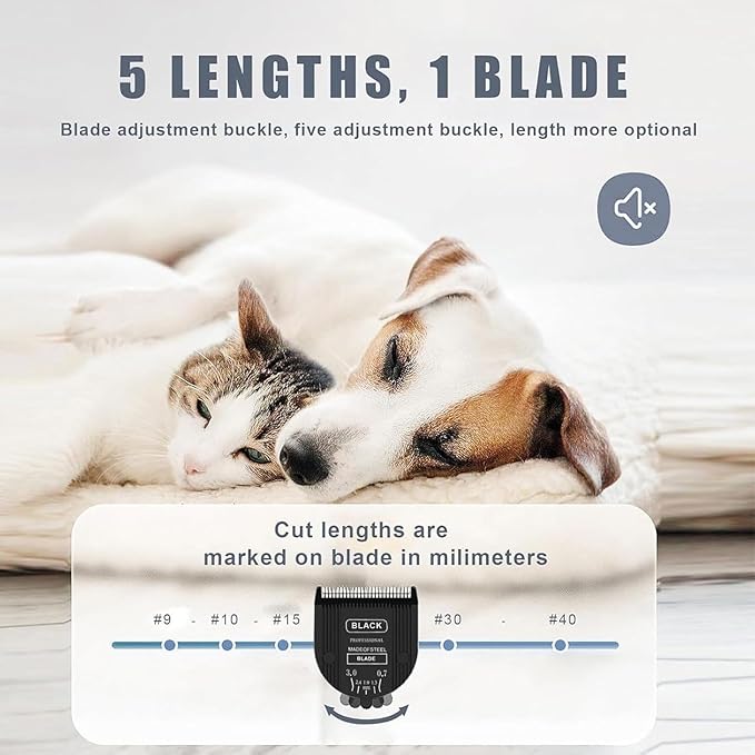 3PCS Adjustable 5 in 1 Replacement Blades Compatible with Wahl 5 in1 Clipper Bravura, Chromado, Creativa, Figura, Motion, Supergroom Dog Grooming Clippers (Black)