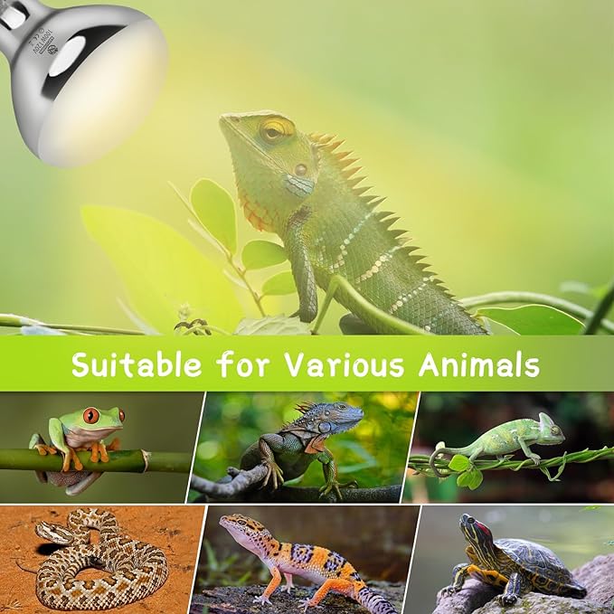 100W UVA UVB Vapor Reptile Heat Lamp, High Intensity Self-Ballasted UVB Basking Lamp Bulb,Full Spectrum Sun Light for Reptiles and Amphibians