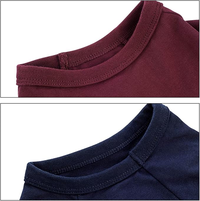 Koneseve Dog Shirts Soft Cotton Dog Clothes Stretchy T-Shirt for Small Medium Large Dogs Cat Shirt Breathable Puppy Outfit Kitten Apparel Pet Pullover Tee Blank Basic Sweatshirt 2-Pack Blue & Red 4XL