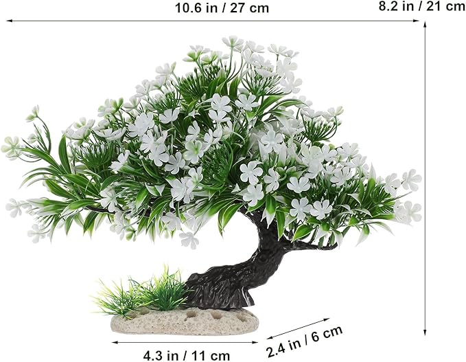 Didiseaon Aquarium Artificial Plants Decor, Tree Grass Plastic Ornament for Fish Tank Accessories Aquarium Decorations