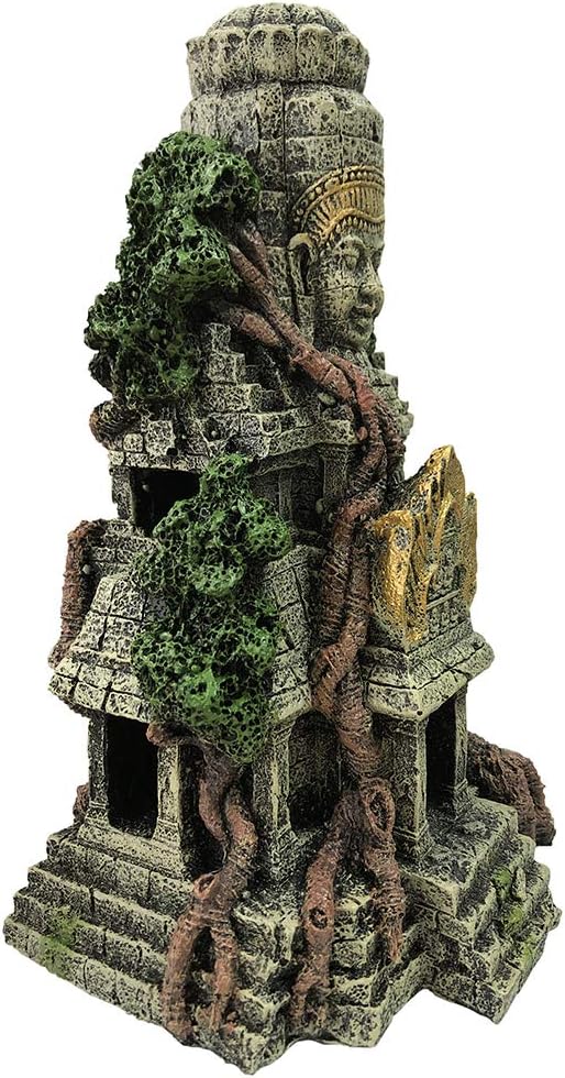 SLOCME Aquarium Large Angkor Wat Buddha Statue Temple Decorations - Angkor Buddha Decor Fish Tank Large Statue Ornament