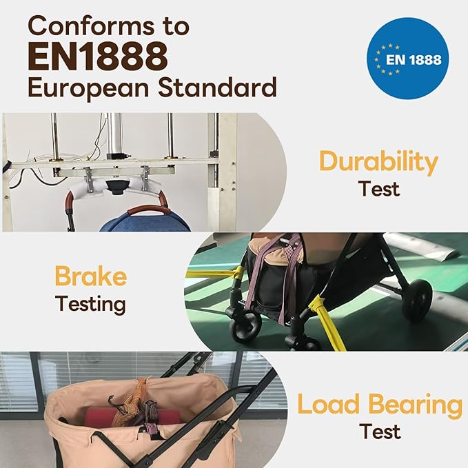 【One-Pull Open Ver.】 PETTENA Dog Stroller for 2 Dogs, One-Touch Foldable Dog Stroller for Small/Medium Dogs Cats up to 44 Lbs, Khaki